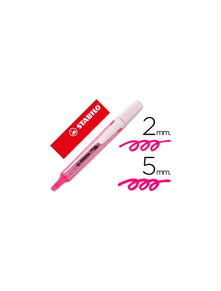 Rotulador stabilo marcador fluorescente swing cool rosa