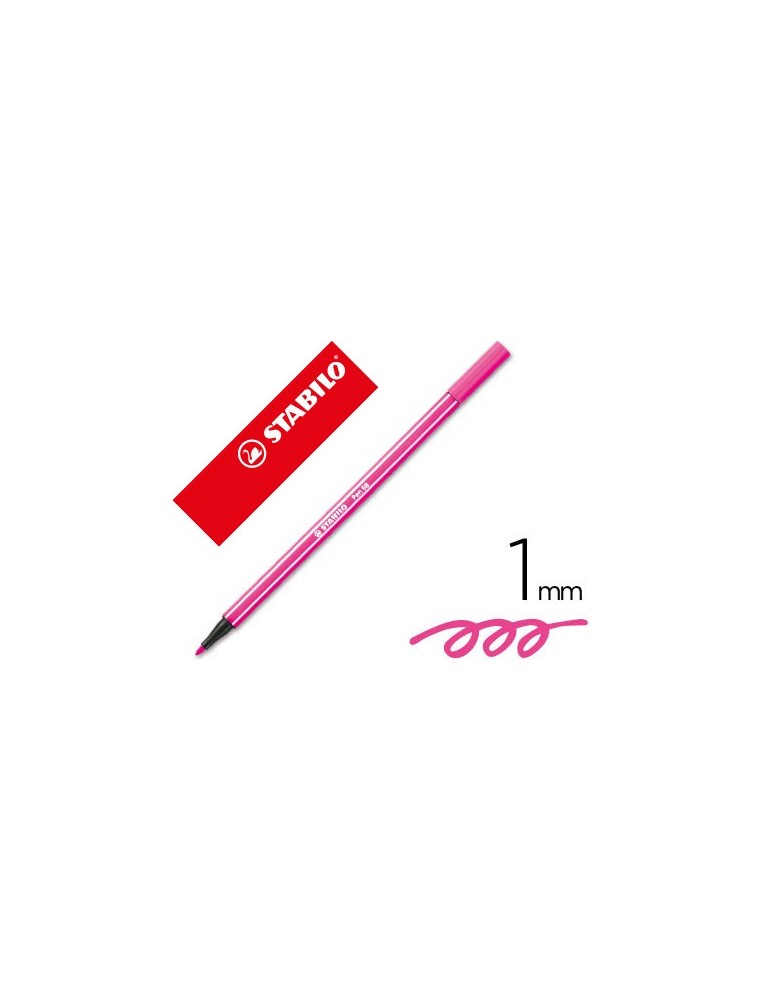 Rotulador stabilo acuarelable pen 68 rosa 1 mm