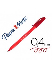 Boligrafo paper mate inkjoy 100 punta media trazo 1mm rojo