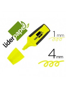 Rotulador liderpapel mini fluorescente amarillo
