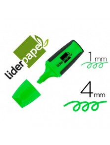 Rotulador liderpapel mini fluorescente verde