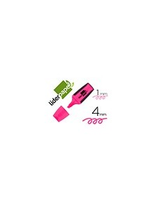 Rotulador liderpapel mini fluorescente rosa