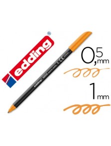 Rotulador edding punta fibra 1200 naranja n.6 punta redonda 0.5 mm
