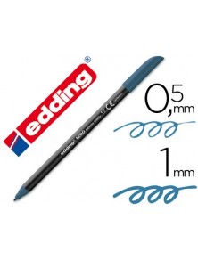 Rotulador edding punta fibra 1200 azul acero n.17 punta redonda 0.5 mm