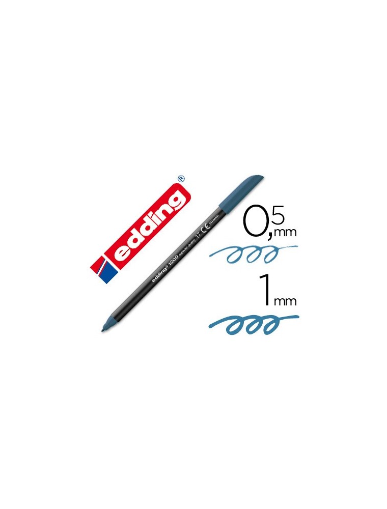 Rotulador edding punta fibra 1200 azul acero n.17 punta redonda 0.5 mm