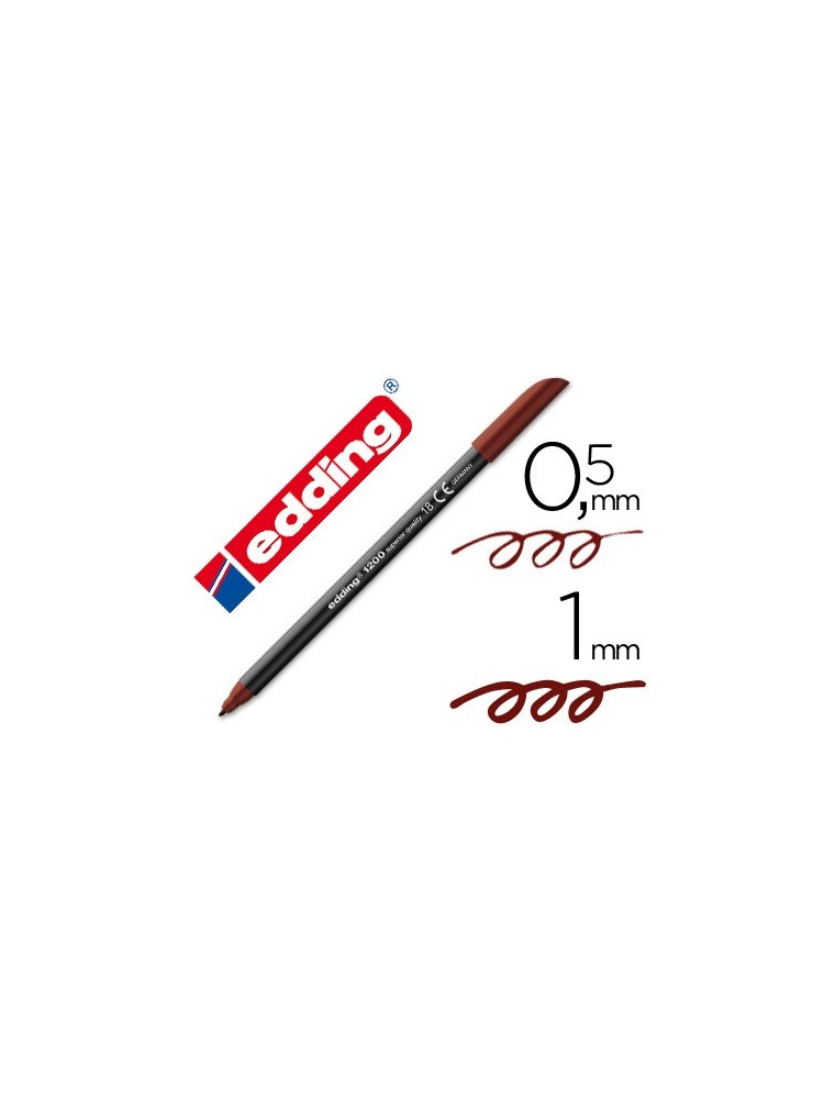 Rotulador edding punta fibra 1200 marron oscuro n. 18 punta redonda 0.5 mm