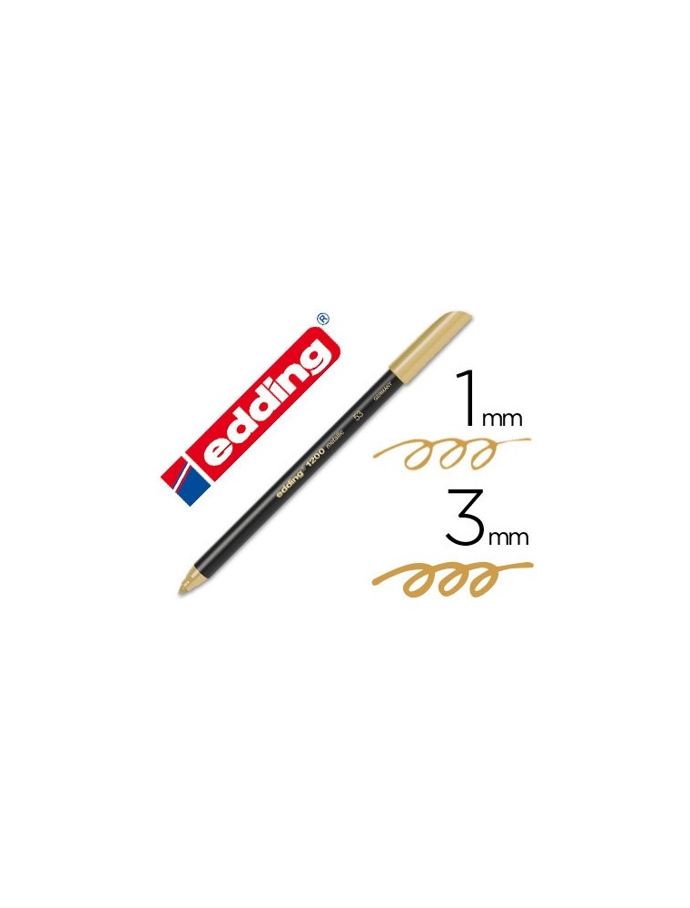 Rotulador edding punta fibra 1200 oro n. 53 punta redonda 1-3 mm