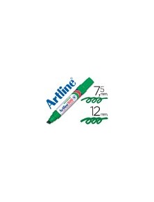 Rotulador artline marcador permanente 100 verde punta biselada