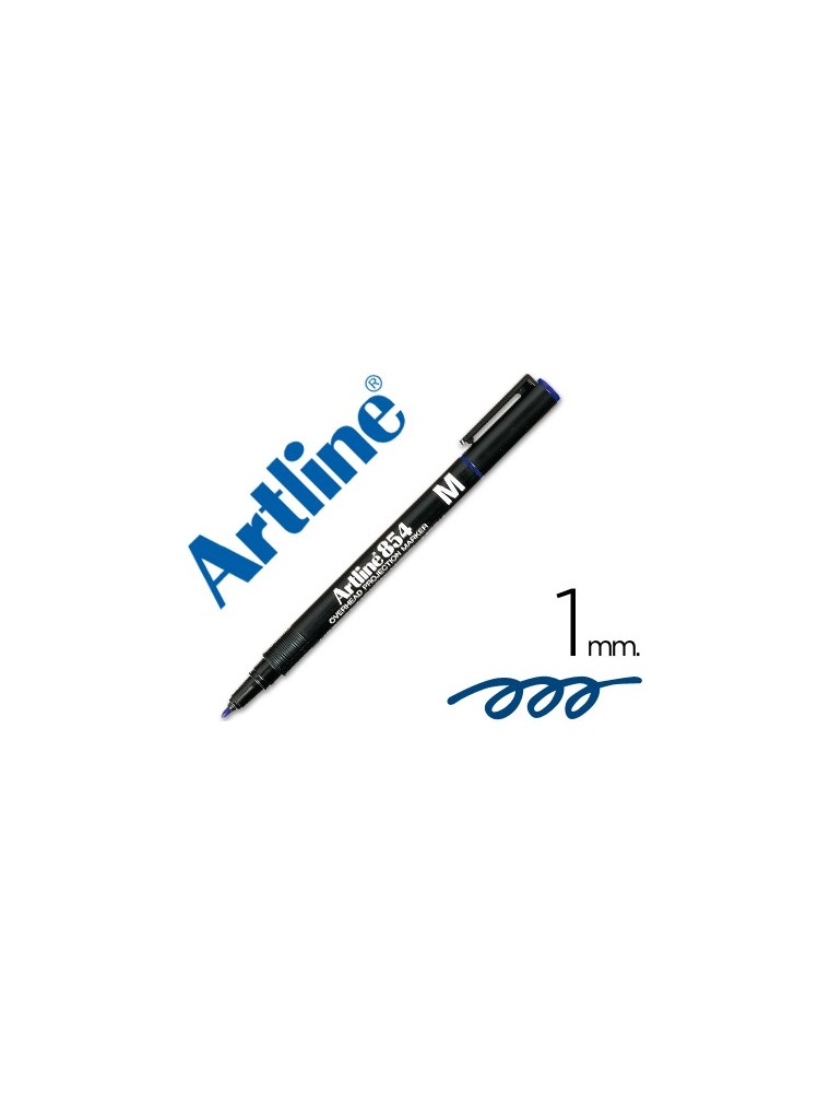 Rotulador artline retroproyeccion punta fibra permanente ek-854 azul -punta redonda 1 mm