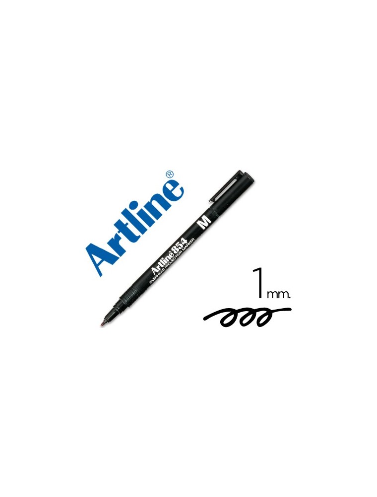Rotulador artline retroproyeccion punta fibra permanente ek-854 negro -punta redonda 1 mm