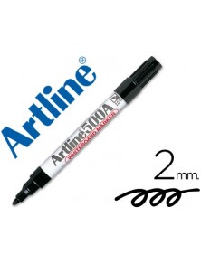 Rotulador artline pizarra ek-500 negro punta redonda 2 mm recargable