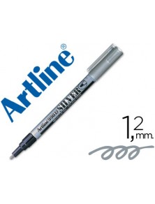 Rotulador artline marcador permanente tinta metalica ek-990 plata punta redonda 1.2 mm