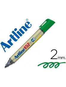 Rotulador artline pizarra ek-157 verde -punta redonda 2 mm