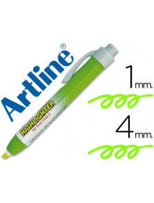 Rotulador artline clix fluorescente ek-63 verde punta biselada 4.00 mm