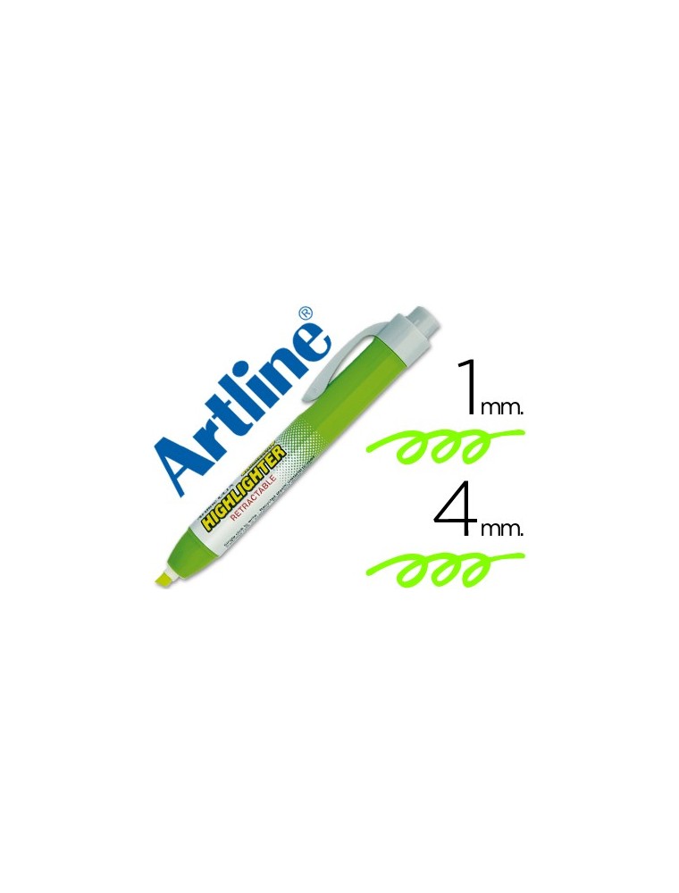 Rotulador artline clix fluorescente ek-63 verde punta biselada 4.00 mm