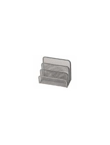Soporte para cartas q-connect metalico rejilla gris 170x135x83 mm