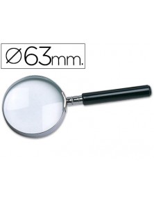 Lupa q-connect cristal aro metalico mango negro plastico negro 60 mm