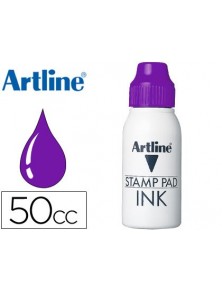 Tinta tampon artline violeta frasco de 50 cc