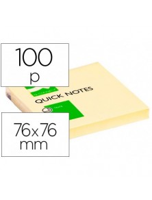 Bloc de notas adhesivas quita y pon q-connect 76x76 mm con 100 hojas
