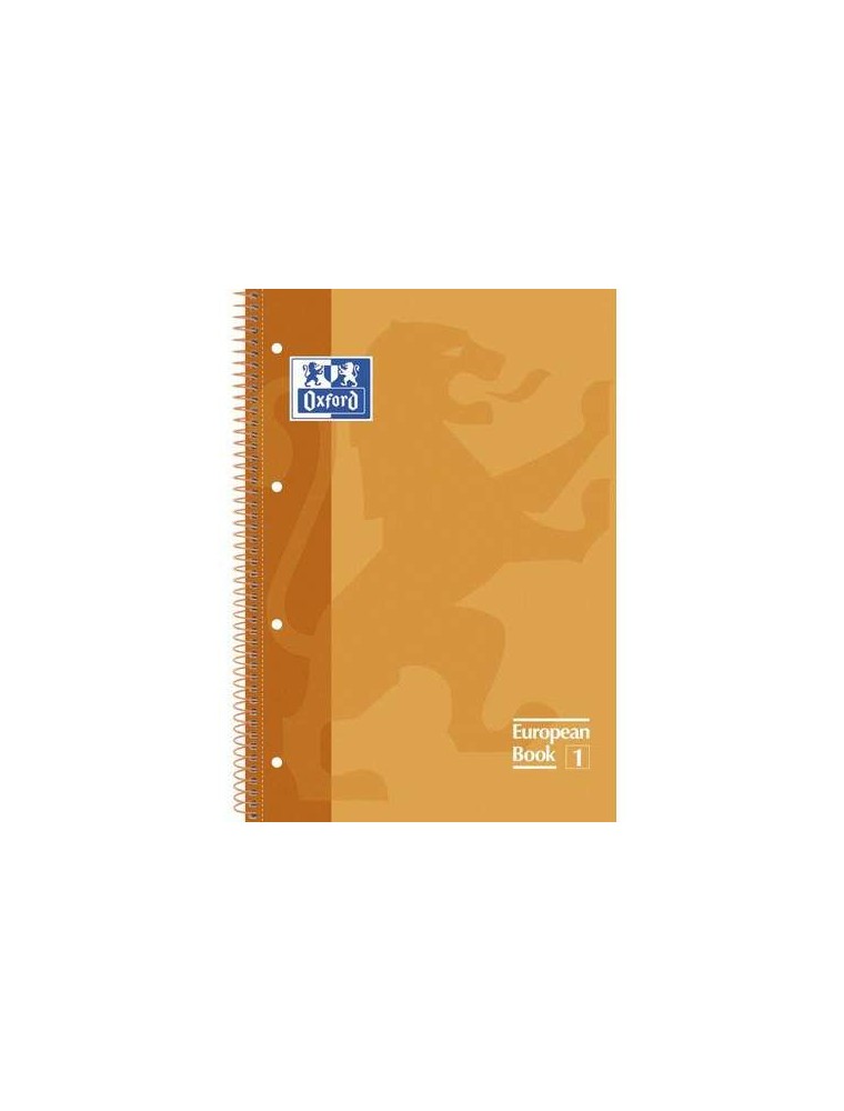 Cuaderno espiral oxford tapa extradura microperforado din a4 80 hojas cuadros 5mm -color naranja