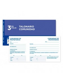 TALONARIO COMUNIDAD TRES DEL FOLIO 106 -CON IVA LIDERPAPEL
