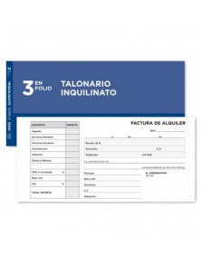 TALONARIO INQUILI- NATO TRES DEL FOLIO 107 -CON CONDICIONES LIDERPAPEL