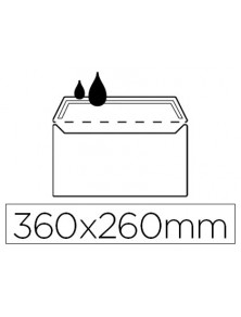 Sobre liderpapel n.16 blanco folio especial 260x360mm silicona caja de 250 unidades solapa recta