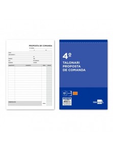 Talonario liderpapel pedidos cuarto original y copia t222 texto en catalan