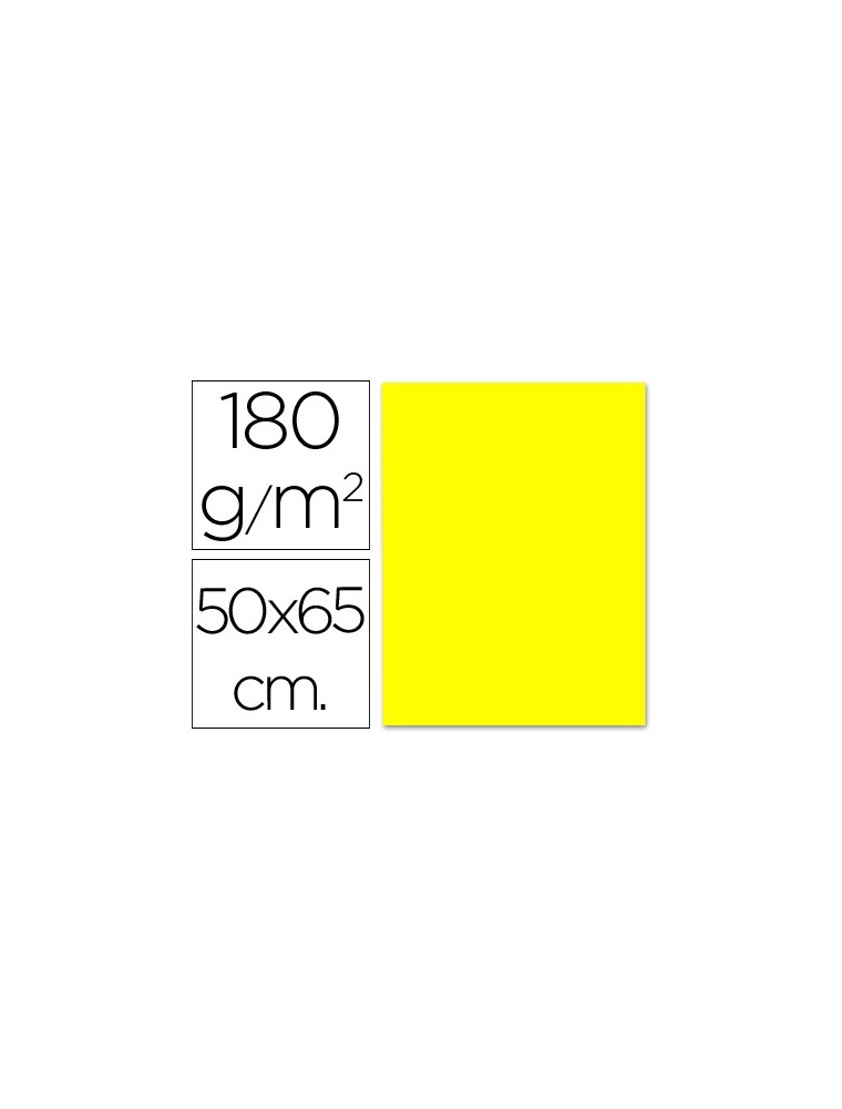 Cartulina liderpapel 50x65 cm 180gm2 amarillo limon