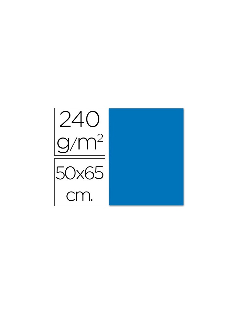 Cartulina liderpapel 50x65 cm 240gm2 azul