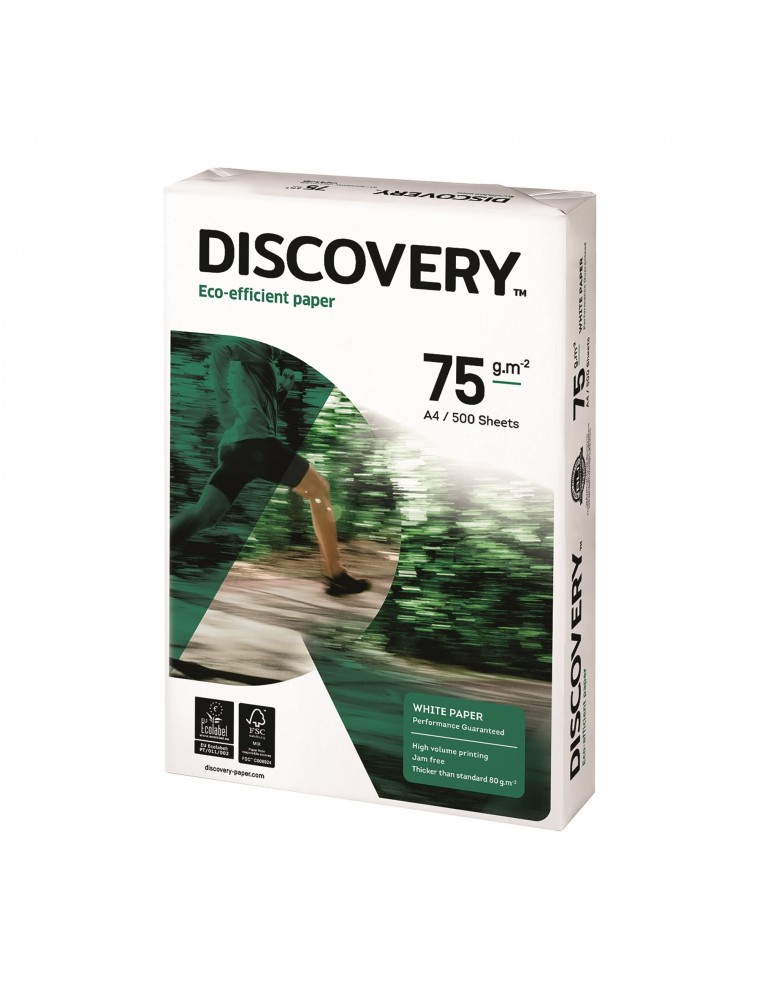 Papel fotocopiadora Discovery Din a4 75 gramos papel multiuso ink-jet y laser-paquete de 500 hojas