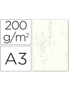 Cartulina marmoleada din a3 200 gr. crema claro paquete de 100 h.
