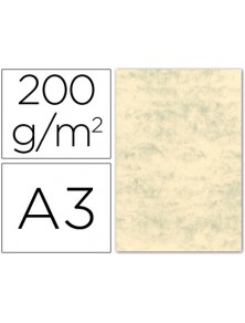 Cartulina marmoleada din a3 200 gr. gris paquete de 100 h