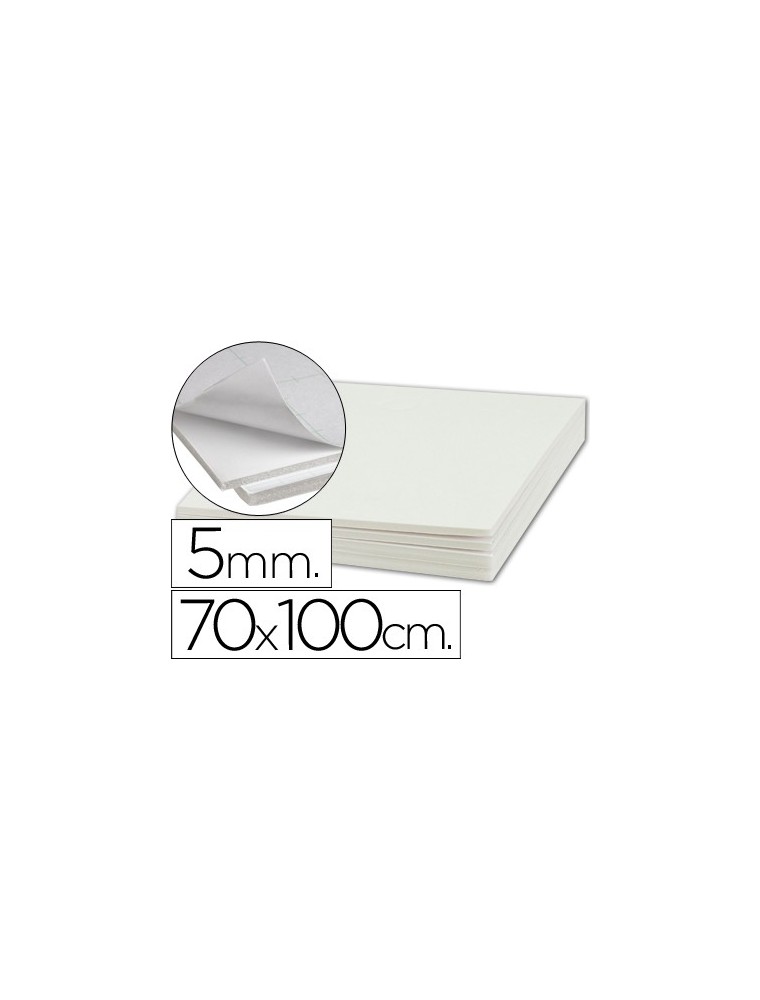 Carton pluma liderpapel adhesivo 1 cara 70x100 cm espesor 5 mm
