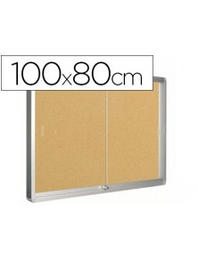 Vitrina de anuncios q-connect marco de aluminio 800 x 1000mm