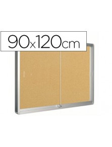 Vitrina de anuncios q-connect marco de aluminio 900 x 1200 mm