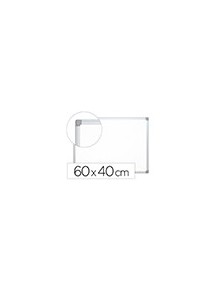 Pizarra blanca q-connect melamina marco de aluminio 60x45 cm