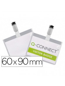 Identificador con pinza q-connect kf01562 60x90 mm cerrada