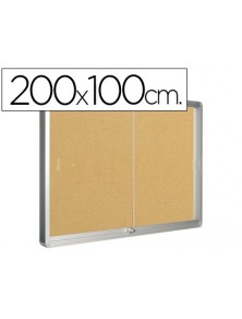 Vitrina de anuncios q-connect marco de aluminio 1000 x 2000 mm