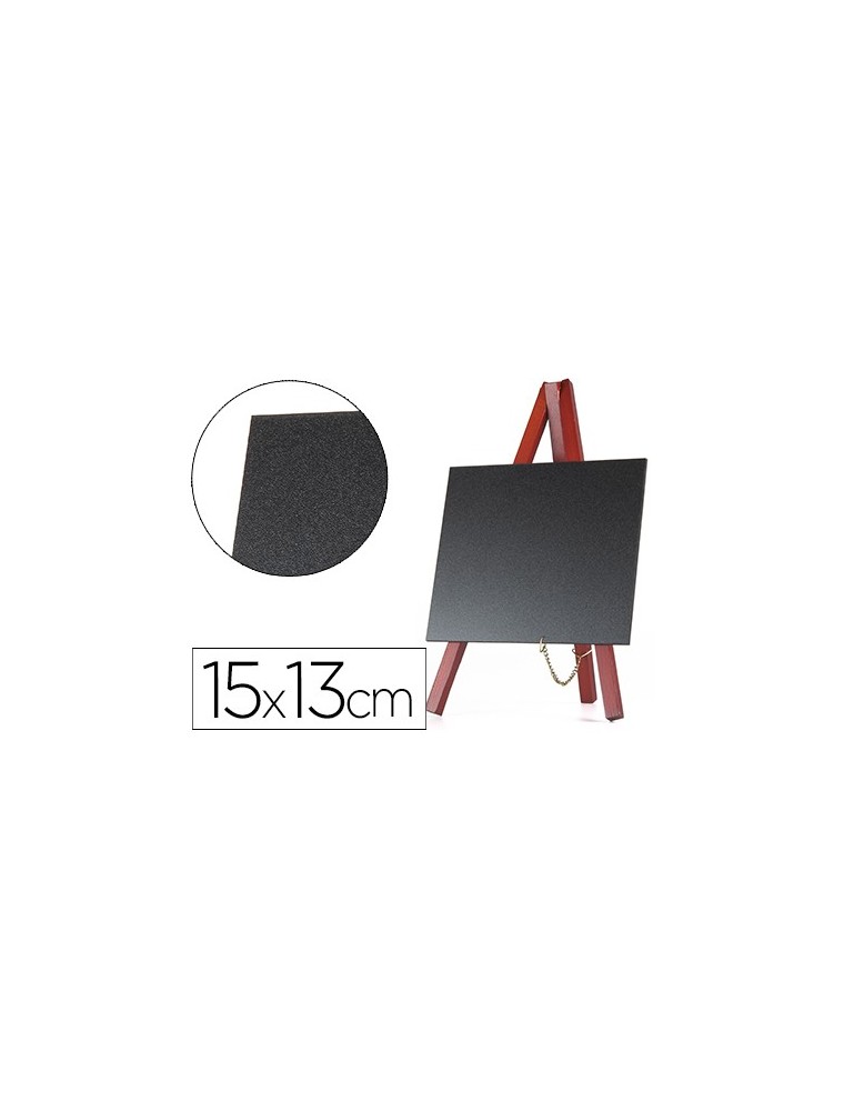 Pizarra negra liderpapel caballete madera superficie para rotuladores tipo tiza 15x13cm juego 3 unidades