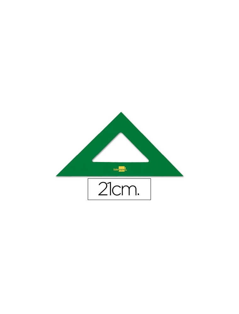 Escuadra liderpapel 21 cm acrilico verde