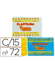 Plastilina jovi 72 tamaño grande caja de 15 unidades colores surtidos
