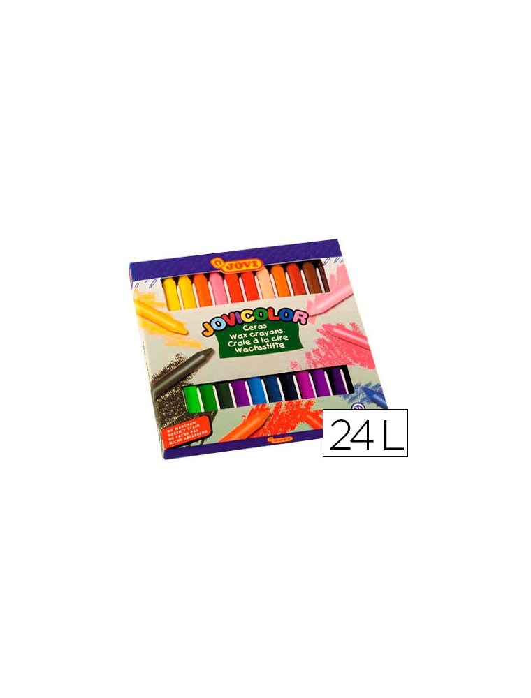 Lapices cera jovicolor caja de 24 colores surtidos