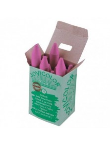 Lapices cera color unicolor rosa -caja de 12
