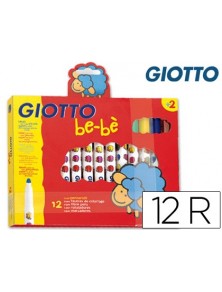 Rotulador giotto super bebe caja de 12 colores surtidos