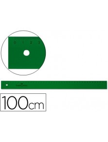 Regla faber castell 100 cm plastico verde