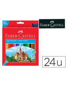 Lapices de colores faber-castell c 24 colores hexagonal madera reforestada