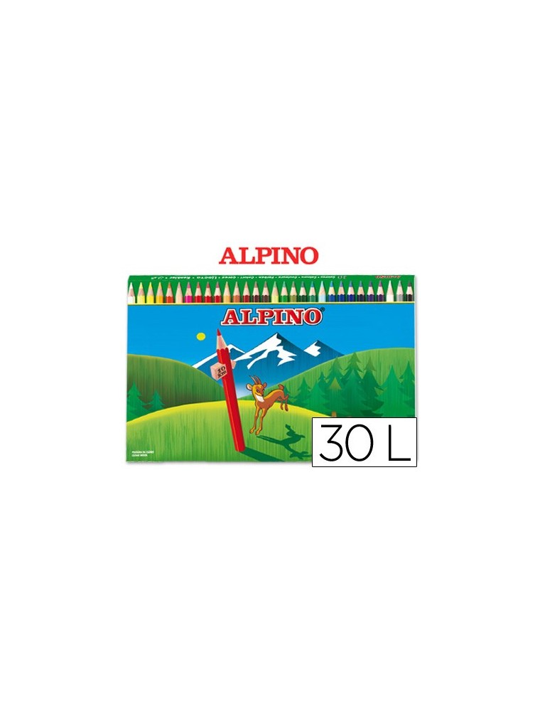 Lapices de colores alpino 659 caja de 30 colores largos