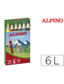 Lapices de colores alpino 651 caja de 6 colores cortos