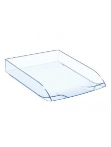 Bandeja sobremesa cep confort plastico transparente celeste 370x270x61 mm